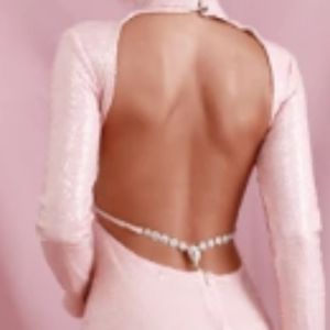 Long candy pink gown